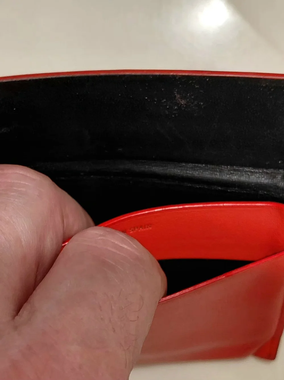 Paul Smith London RED Perforated Leather Card Holder Spain